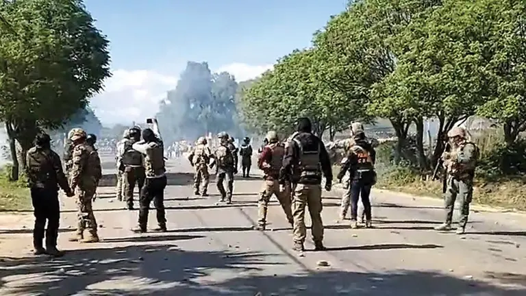 Enfrentamiento entre contrabandistas y la Policía. ERBOL