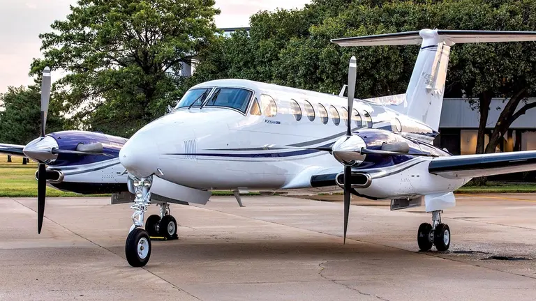 Un avión Beechcraft similar al que fue hallado en San Matías, Santa Cruz.          RRSS