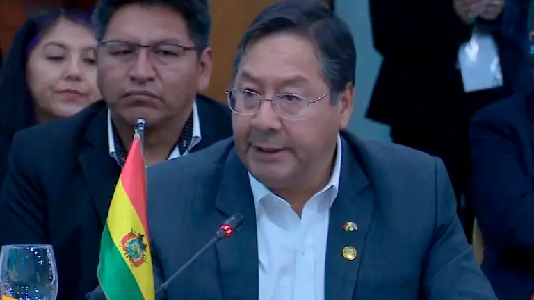 El presidente de Bolivia, Luis Arce en el CELAC.