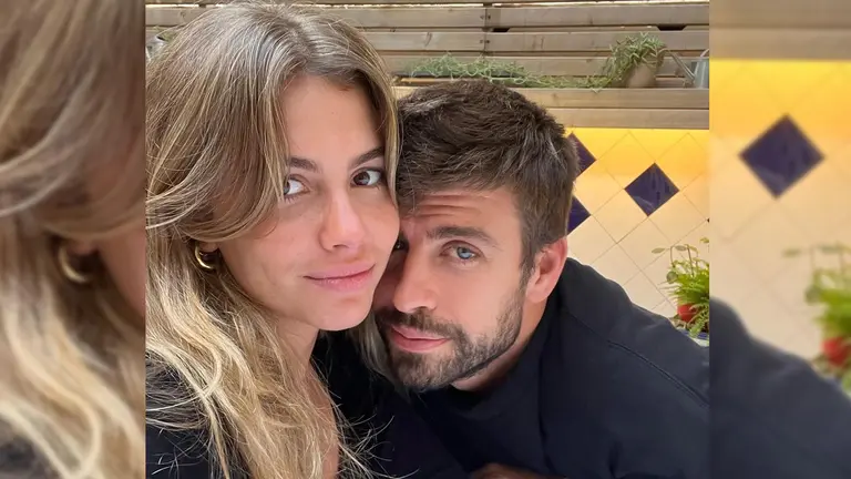 Piqu&eacute; junto a Clara Ch&iacute;a en su primera foto oficial. INSTAGRAM