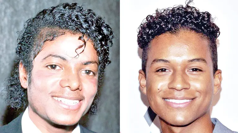 Michael Jackson (izquierda) y su sobrino Jafar Jackson. YAHOO VIDA Y ESTILO