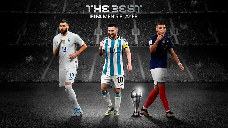 Los tres nominados al premio The Best a mejor jugador FIFA. FIFA