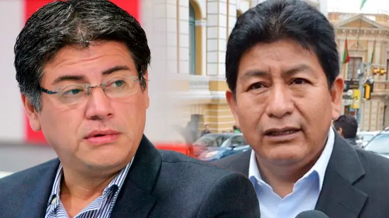 Jerjes Justiniano y Edgar Monta&ntilde;o, ministro de Obras P&uacute;blicas./ OPINI&Oacute;N