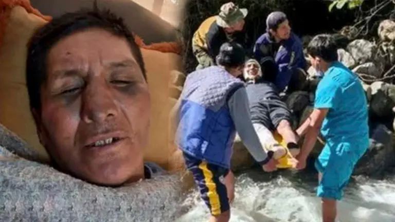 Francisco fue rescatado de un r&iacute;o en Quime y desesperado busca a su hermana Paola Poma./ Foto: URGENTE.BO