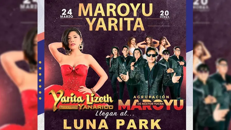 Arte del show que se vivir&aacute; junto a Yarita Lizeth y Maroyu. FACEBOOK