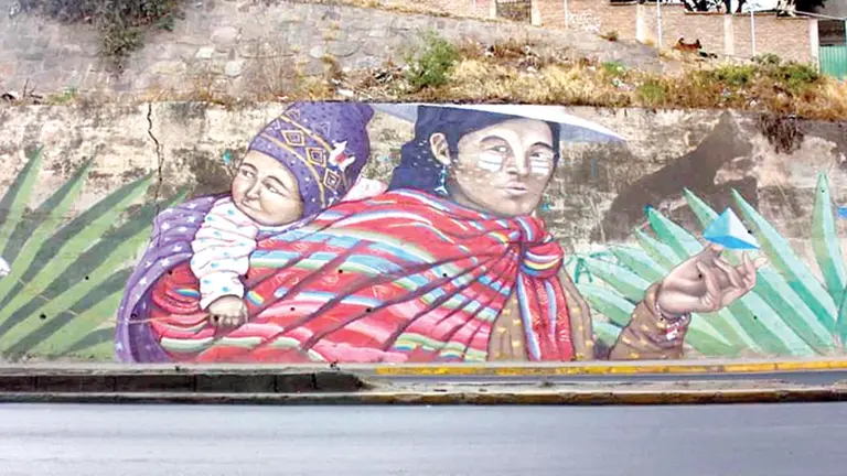 Un mural creado en el marco de una versi&oacute;n pasada del BAU. BAU