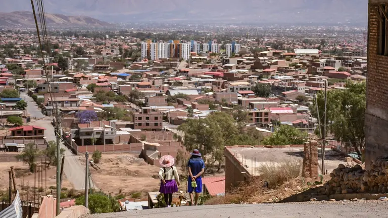 Vista general de la zona sur de la ciudad de Cochabamba. DICO SOL&Iacute;S