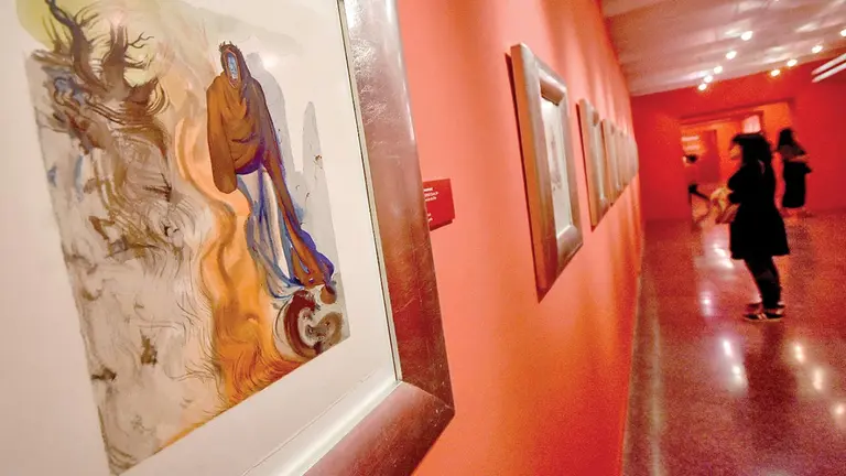 Una de las xilograf&iacute;as que representa la Divina 
Comedia de Dante, a trav&eacute;s del pincel de Dal&iacute;. DICO SOL&Iacute;S