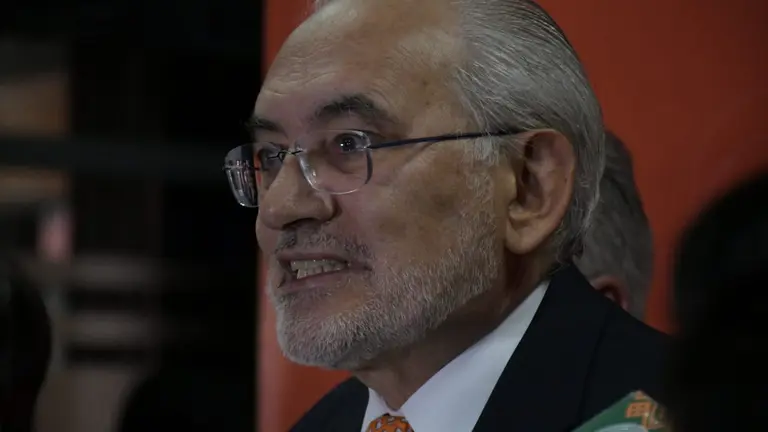 Carlos Mesa, en conferencia de prensa. APG