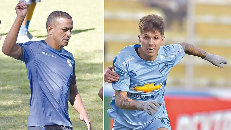 Serginho (i) y Patricio Rodríguez (d) se avizoran como &ldquo;protagonistas estelares&rdquo; del duelo celeste.         DICO SOLÍS/APG