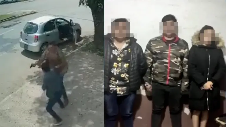 Momento del atraco (i) y los implicados arrestados (d). COMPOSICI&Oacute;N OPINI&Oacute;N