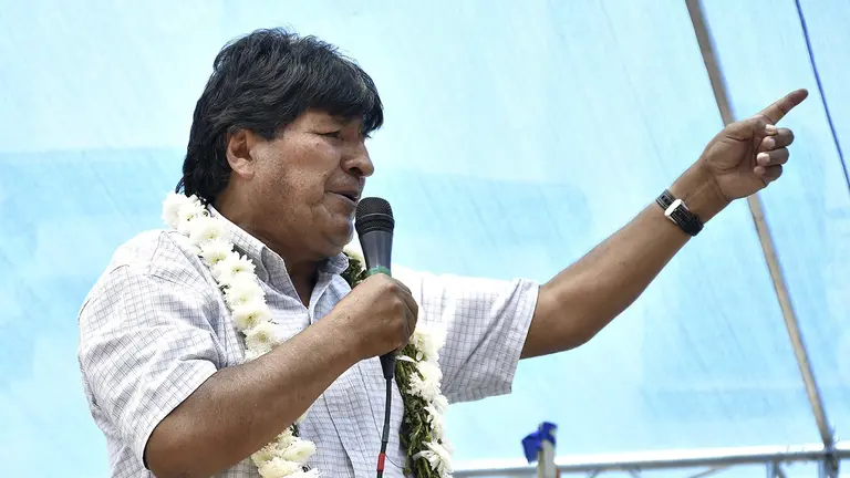 El expresidente Evo Morales, en un acto. EFE