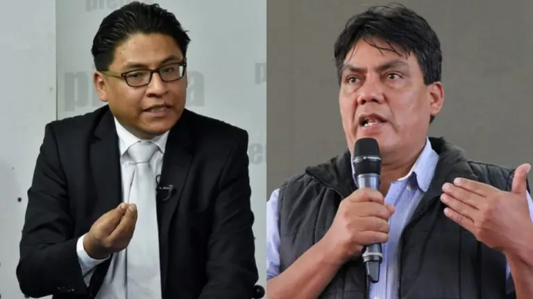 El ministro de Justicia, Iv&aacute;n Lima (i), y el diputado por el MAS H&eacute;ctor Arce. COMPOSICI&Oacute;N OPINI&Oacute;N