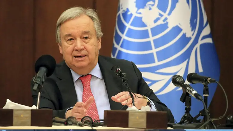 El secretario general de las Naciones Unidas, Antonio Guterres, en Bagdad (Irak)./ EFE