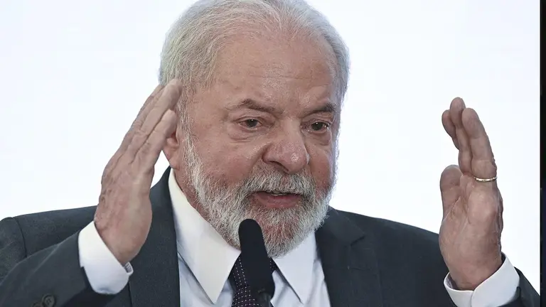 El Presidente de Brasil, Luiz In&aacute;cio Lula da Silva, en una conferencia pasada./ EFE
