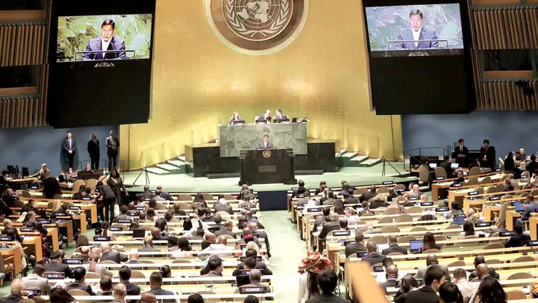 Una sesi&oacute;n de la ONU en Nueva York/ ABI
