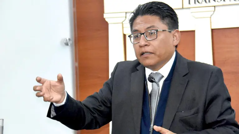 El ministro de Justicia, Iv&aacute;n Lima./ ABI