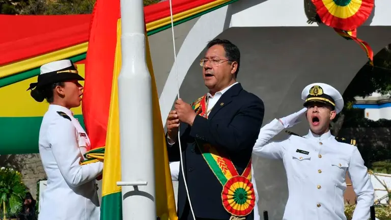 El presidente del Estado Luis Arce. APG