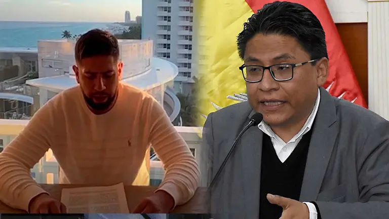 El testigo protegido (i) y el ministro Iv&aacute;n Lima./ ARCHIVO