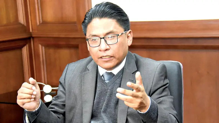 El ministro de Justicia, Iv&aacute;n Lima./ ABI