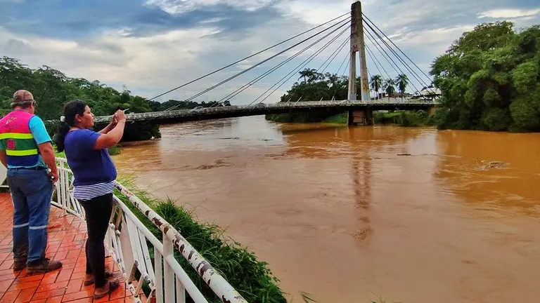 Crecida del r&iacute;o Acre, en Cobija./ APG