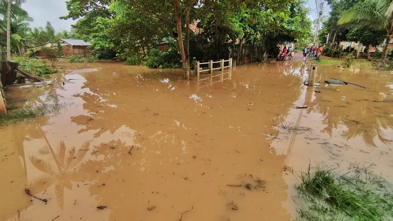 Inundaciones en Cobija, en los pasados d&iacute;as./ APG