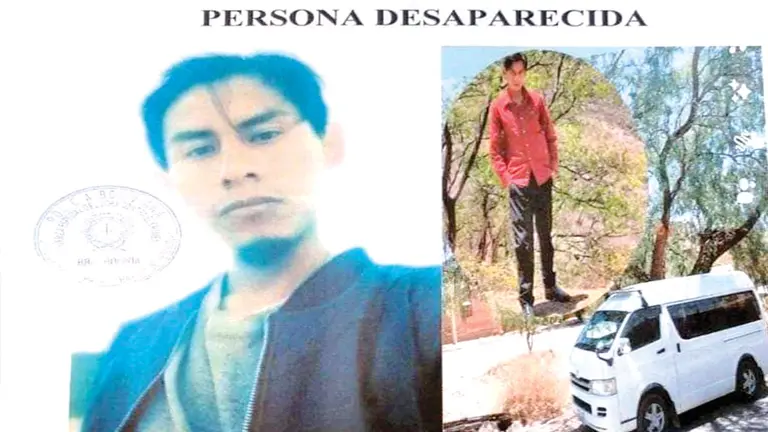 Afiche que reporta la desaparición de Wilmer Alvin./ POLICÍA