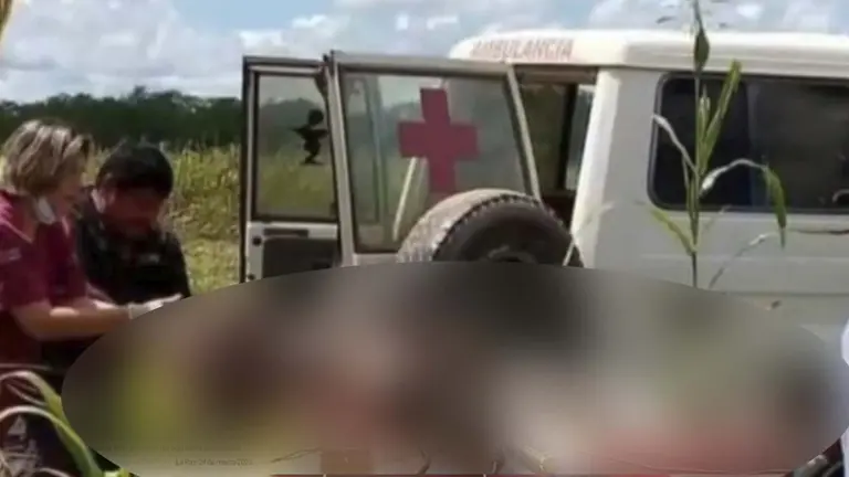 Captura de pantalla al  cuerpo fallecido en Santagro./ CAPTURA DE VIDEO UNITEL