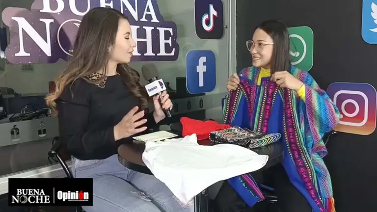Captura de video de la entrevista a Karina, la joven dise&ntilde;adora de modas./ CAPTURA DE VIDEO