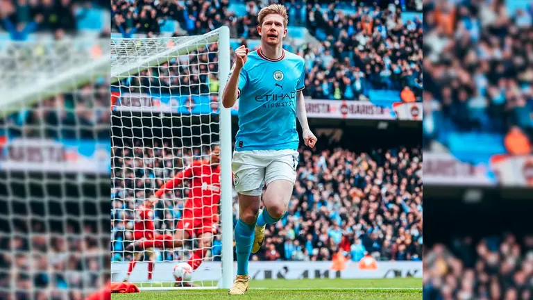 El belga Kevin de Bruyne celebra una conquista para el City. INSTAGRAM MANCITY