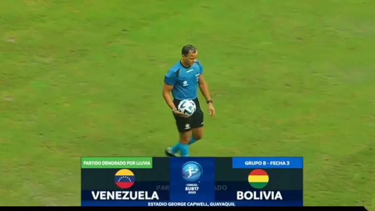 Captura de video de la transmisi&oacute;n del partido entre Bolivia y Venezuela./ CAPTURA DE VIDEO