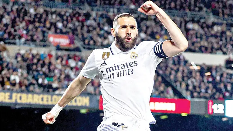 Jugadores del Real Madrid festejan uno de los cuatro goles al FC Barcelona./ INSTAGRAM REAL MADRID