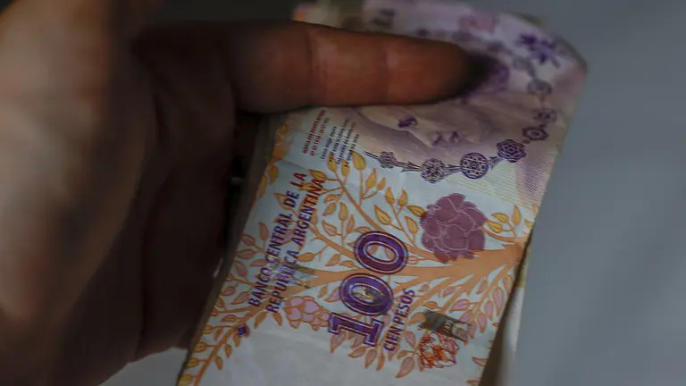 Fotograf&iacute;a de pesos argentinos, en una fotograf&iacute;a de archivo./ EFE