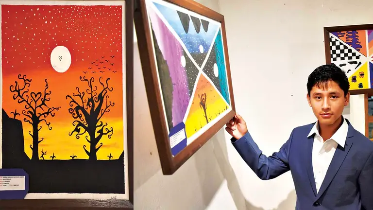 Casona de Mayorazgo acoge muestra art&iacute;stica creada por un adolescente./ NO&Eacute; PORTUGAL