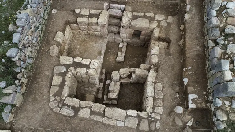 Un ba&ntilde;o ceremonial inca en la zona arqueol&oacute;gica de Hu&aacute;nuco Pampa, en el departamento de Hu&aacute;nuco (Per&uacute;)./ EFE