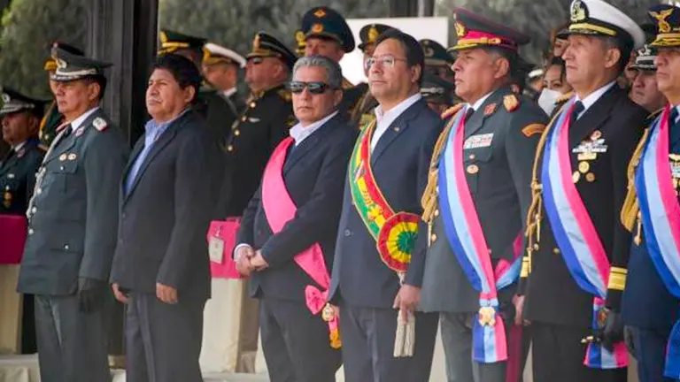 El presidente Luis Arce conmemor&oacute; hoy el 132 aniversario de reapertura del Colegio Militar del Ejercito "Gualberto Villarroel"./ OXIGENO.BO