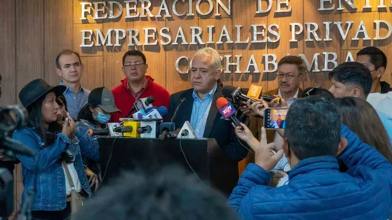 Luis Laredo presidente de empresarios privados de Cochabamba. FEPC
