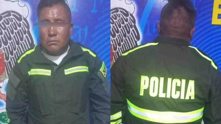 El falso polic&iacute;a atrapado en El Alto. COMANDO DEPARTAMENTAL DE LA POLIC&Iacute;A DE LA PAZ