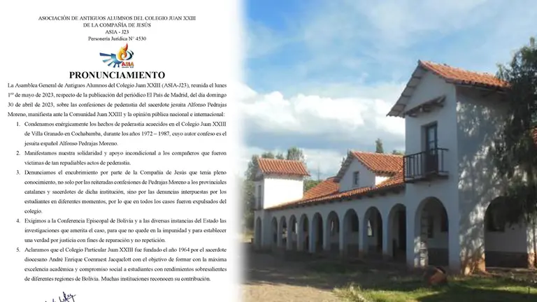 Comunicado de los esalumnos./ FACEBOOK