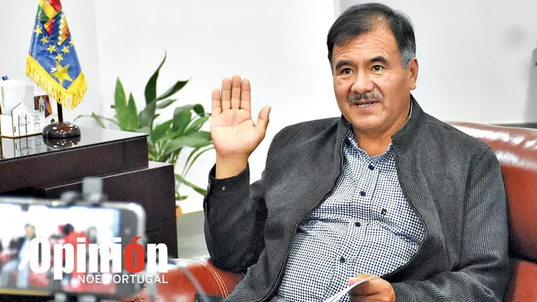 El gobernador Humberto S&aacute;nchez en entrevista con OPINI&Oacute;N en su despacho, este 4 de mayo./ NO&Eacute; PORTUGAL