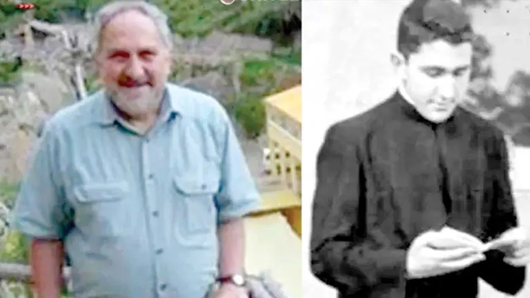 Dos imágenes del jesuita Alfonso Pedrajas./ RRSS