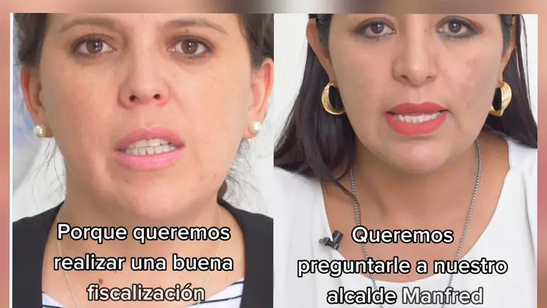 Cabrera y Flores graban video, recalcan su tarea de fiscalizar la Alcald&iacute;a y piden que &lsquo;paren&rsquo;./ RRSS