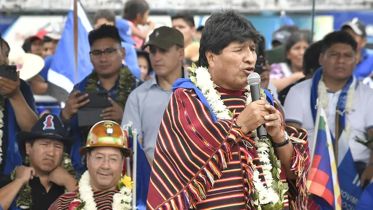 El expresidente y l&iacute;der del Movimiento al Socialismo (MAS), Evo Morales, en una fotograf&iacute;a de archivo./ EFE