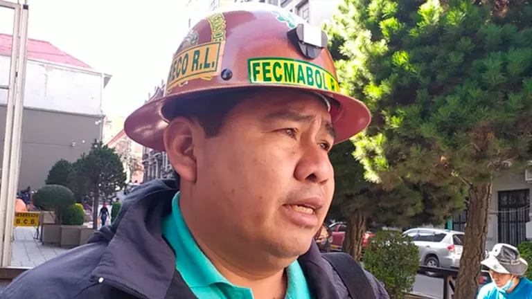 Presidente de Fecmabol, Roger Coata. TOMADA DE ERBOL