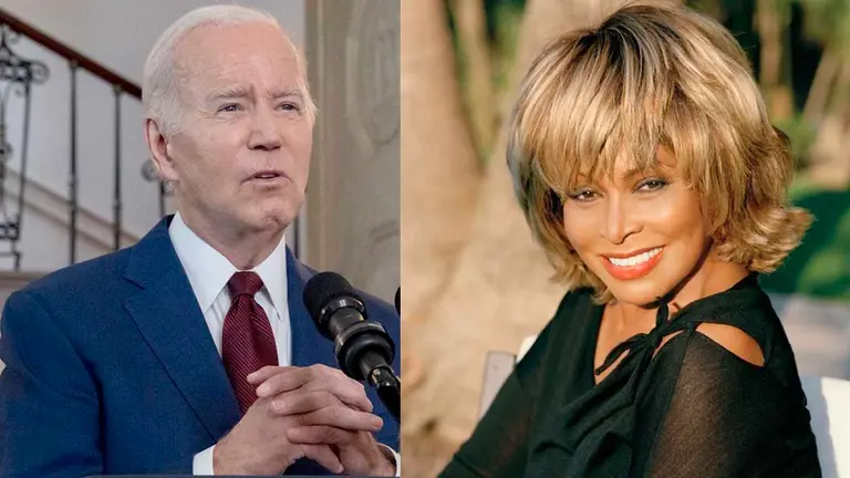 El presidente de Estados Unidos, Joe Biden y la cantante Tina Turner./ ARCHIVO-EFE