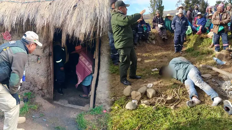 Intervenci&oacute;n policial tras el atraco en Challviri, Sacaba./FELCC