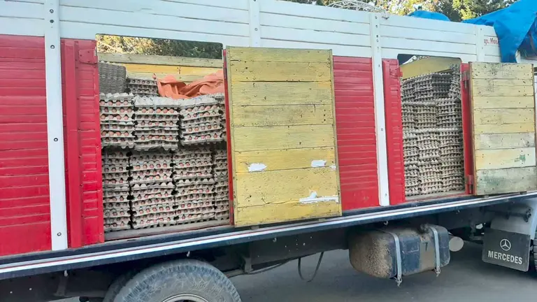 Uno de los camiones secuestrados./ ERBOL