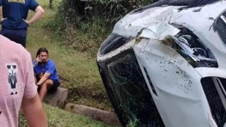 Francisco Da Costa en accidente de tránsito. AS.