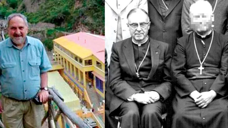 El jesuita Alfonso Pedrajas (i) y Alejandro Mestre./ ABI