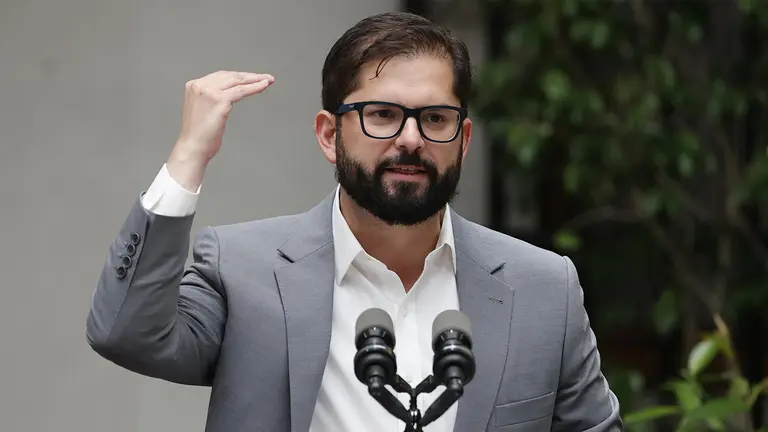 Fotograf&iacute;a de archivo en la que se registr&oacute; al presidente de Chile, Gabriel Boric, en Santiago, (Chile)./ EFE